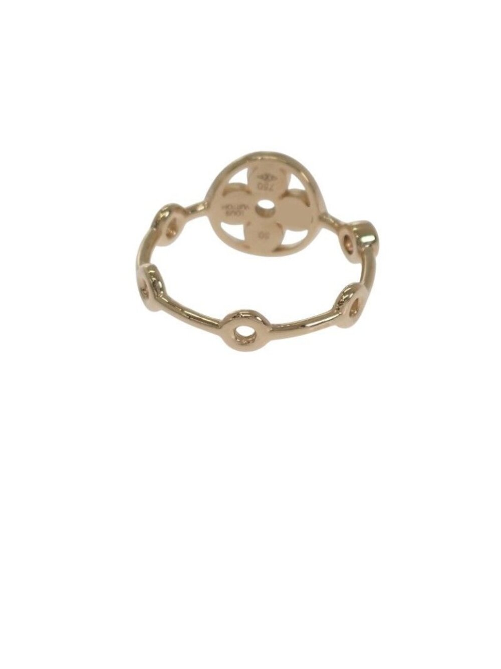 Louis Vuitton Monogram Skin 2 P No 10 Q9 A72 Ring 18K Yellow Gold Diamond - Picture 4 of 10